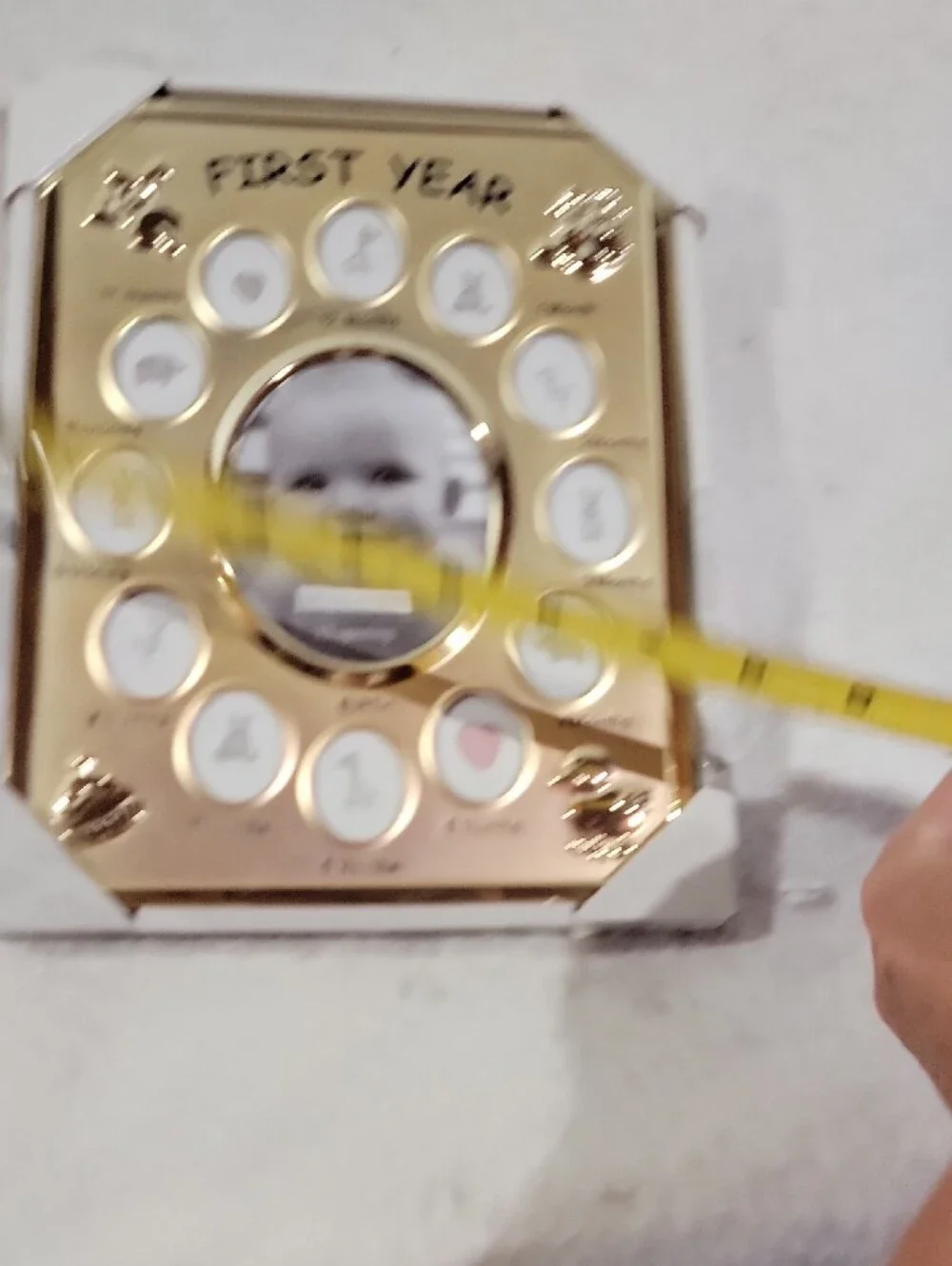 Malden Gold Tone First Year Baby Photo Frame New